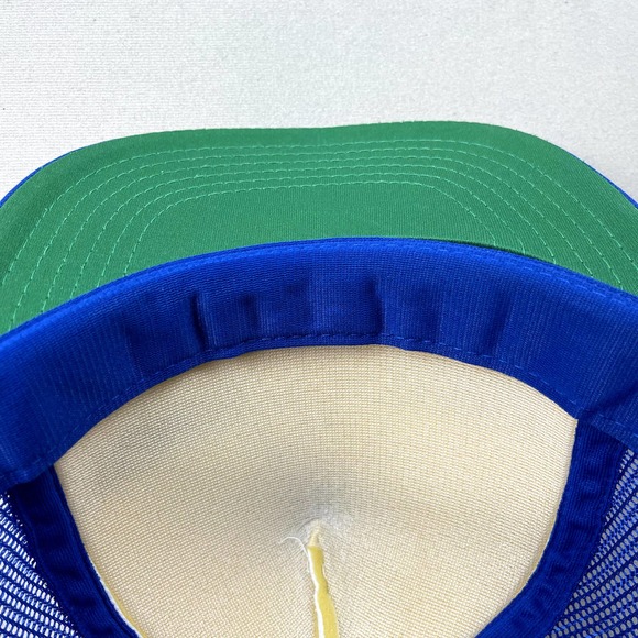 Vintage Tennis Snapback Hat Trucker Adult Blue White Rackets Ball ATP Tour 80s - Picture 5 of 6